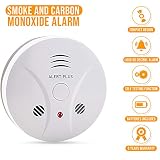 Smoke and Carbon Monoxide Detector - Battery Operated Smoke CO Alarm Detector Combo Unit (5 Years Warranty)