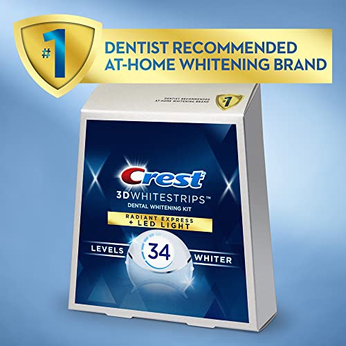 Crest 3D Whitestrips, Radiant Express with LED Accelerator Light, Teeth