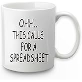 WENSSY Accountant Gifts Spreadsheet Mug, Oh This Calls For a Spreadsheet Mug, Funny Gift for Accounting Boss CPA Men Women Nerd 11 Ounce with Gift Box