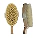 Bath Body Dry Brush Best for Lymphatic Drainage wash Toxin Away, Deep Cleansing, Scrub Your Back, Exfoliate, Cleanse, Detox. Natural Boar Bristles, Makes Your Skin Glow