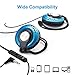 S45 Sport Gaming Slim Clip-On Earphones Headphones Headset with Over-Ear Hooks for Apple iPhone iPod iPad Samsung Android Smartphones Computer Tablet Laptop Travel Boys Girls Child Kids – Blue