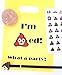 L LIFETIME Party Favor Plastic Goodie Bags with Handles- Theme Birthday Supplies Gift Bag for Kids and Adults – I'm Pooped (24 Pack)