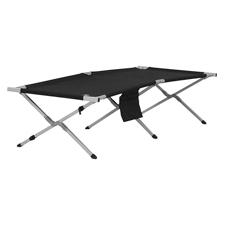 10T CB 190 XL Feldbett mit Seitentasche für Utensilien Campingbett Klappliege Gartenliege Gästebett