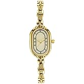 ADSBIAOYE Gold Watches for Women Dainty Vintage Oval Small Bracelet Watch Stainless Steel Waterproof Fashion Ladies Dress Quartz Watch