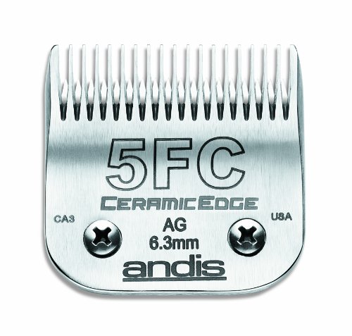 Andis CeramicEdge Carbon-Infused Steel Pet Clipper Blade, Size-5FC, 1/4-Inch Cut Length (64370)