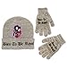 Disney Big Girls' Descendants Born To Be Royal Hat and Glove Set, Grey, One Size