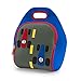 Dabbawalla Bags Fast Track Insulated and Machine Washable Race Car Lunch Bag for Kids, Royal/Gray/Red