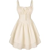 SCARLET DARKNESS Corset Mini Dress for Women Teens 2026 Summer Ruffle Sundress Graduation Homecoming Dresses