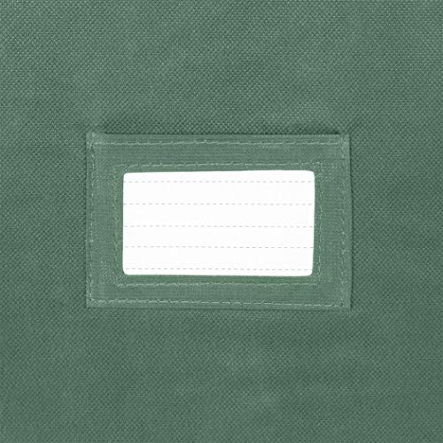 Richard's Homewares - 64 Compartment Cube Ornament Organizer - Holiday Green with Red Handles