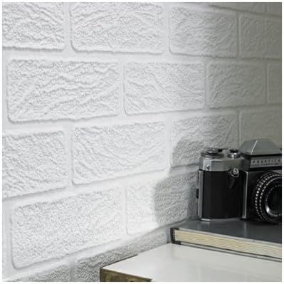 Superfresco Paintable Brick Effect White Wallpaper, 6 x 6 cm - Image 3