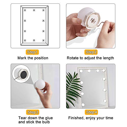 Vanity Lights for Mirror DIY Hollywood Lighted Makeup Vanity Mirror