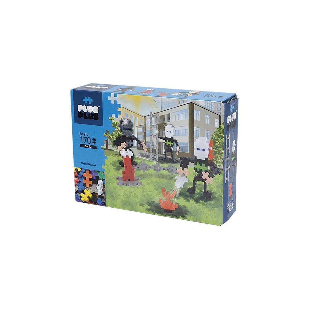 Plus-Plus 9603792 Ingenious Construction Toy, Basic, Firefighters, Building Blocks Set, 170 Pieces