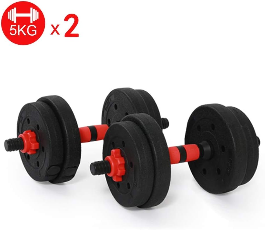 Sporting Goods Set of 2 Body Sculpting Hand Weights Dumbbells Adjustable Dumbbells Weight Set for Weightlifting and Body Building Metal Ergonomic Handles Prevent Rolling and Injury ( Color : 10KG )