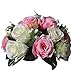 Sziqiqi Pack of 2 Fake Flowers, Silk Rose Flowers, Suit for Wedding/Party Centerpiece Road Lead Flower Rack Decorations, 2 Pieces