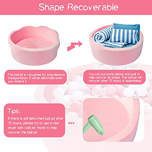 GeeSound Ball Pits for Toddlers, Kids Memory Foam Ball Pit, Indoor & Outdoor Round Kids Play
