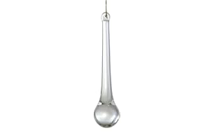 GEAKV BrilliantCut B&P Lamp 4" (100mm) Clear Tear Drop w/Brass pin