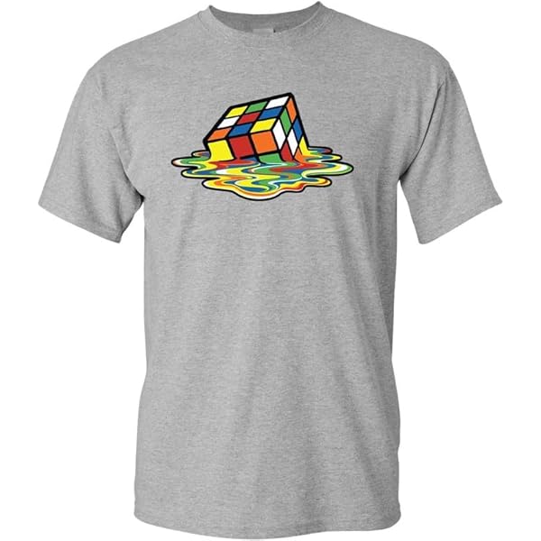 Melted Cube T-Shirt, Melting 3D Cube Puzzle Cube Shirt. Unisex T