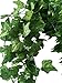Yebazy 5 Pack (40 Foot) Big Atificial Ivy Leaves Fake Ivy Greenery garlands Hanging Plant Wedding Party Garden Outdoor Home Decor