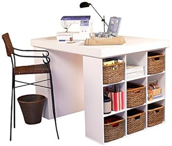 Venture Horizon Project Center Desk with 2 Bookcase Sides-White Mira Monterey Counter Height Dining Table