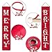 WizPower Merry Bright Christmas Banner, Merry Bright Porch Sign for Christmas Decoration Outdoor Indoor, Christmas Banner Red Xmas Decor Banners for Home Decor …