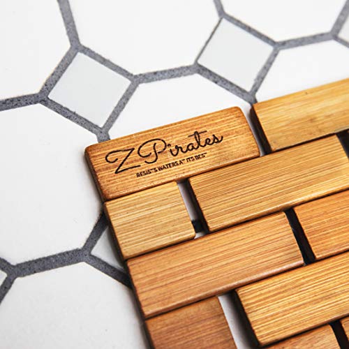 Natural Bamboo Wood Bath Mat Wooden Door Mat/Kitchen Floor Rug