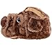 Silver Lilly Dog Slippers - Novelty Plush Comfortable Animal Bulldog Slippers for Kids & Adults (Light Brown, Large)