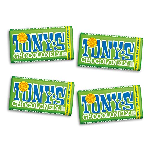 Tony's Chocolonely 51 Dark Chocolate Bar with Almonds & Sea Salt