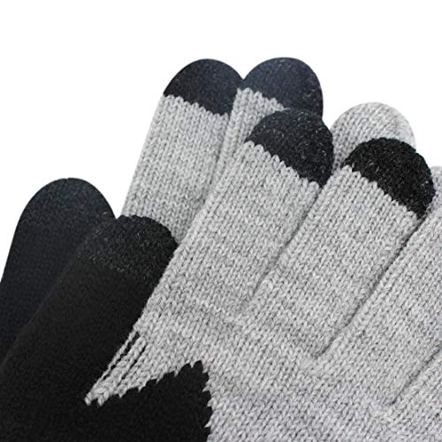 Women Men Winter Touch Screen Gloves Cat Warm Knit Texting Gloves Touchscreen Mittens - Thumbnail 6