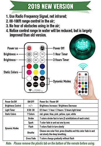 Qoolife Magnetic Colorful Waterproof Light Pumpkin Strobe Light- 3.3" New AA Version Submersible LED Light with Remote, Lighting or Decor for Halloween, Pool, Pond, Hot Tub, Jacuzzi, Fountain（1 Pack） - Thumbnail 3