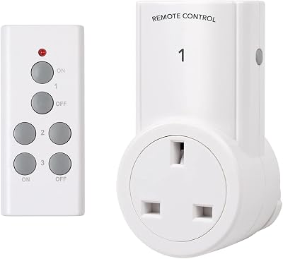 HBN Remote Control Socket 13A 3120W 30m Range 1 Pack Socket + Remote