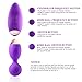 Utimi Vibrator Wireless Kegel Balls Double Motors Koro Balls 10 Vibration Modes with Remote Control Unique Colorful Breathing Light