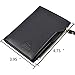 HOPSOOKEN Mens Leather Bifold Wallet Rfid Men Slim Front Pocket Wallet Trifold (Black)