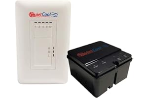 Quietcool Whole House Fan Wireless Control Kit - No Hard Wiring Required for Wall Switch - Three Speed Capable - 1/2/4/8/12 Hour Countdown Timer - Up to 100ft range - Batteries Included