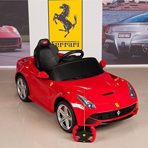 12V Ferrari F12 Kids Ride On Car with Parent Drive Remote Included, Red