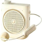 Cetgrso Portable Voice Amplifier,Voice Amplifier with Wireless Microphone Headset, Voice Amplifier Wireless Microphone for Teachers, Classroom, Speech, Tour Guide (White)