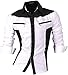 jeansian Men's Slim Fit Long Sleeves Casual Shirt Z018 White M