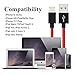 Asonlye Charger Cable, Charging Cord 6FT Nylon Braided 8 Pin Lightning to USB Cables for Apple iPhone 7 7 Plus 6s 6s Plus 6 6 plus 5s 5c 5 iPad Air iPad mini iPod ( Red and Black) 1 Pack