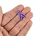 PinMart Awareness Enamel Lapel Pin – Nickel Plated Purple Ribbon Pin – Alzheimer’s Prevention and Awareness Ribbon – Jewelry Brooch with Secure Clutch Back – 1 Piece