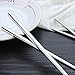 LIUNA Reusable Metal Chopsticks 304 Stainless Steel Chopsticks 9 Inch Mirror Polish Square Chop stick 5 Pairs Gift Set