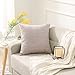 Home Brilliant Decorative Pillowcases Throw Pillow Covers Soft Striped Velvet Chenille Plush Cushion Cover for Square Pillow (2Packs, 18 x 18 inch, 45cm), Light Pink
