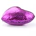 Play Tailor Sequin Heart Pillow with Insert Heart Shaped Reversible Sequins Pillows Decorative Cushion (13