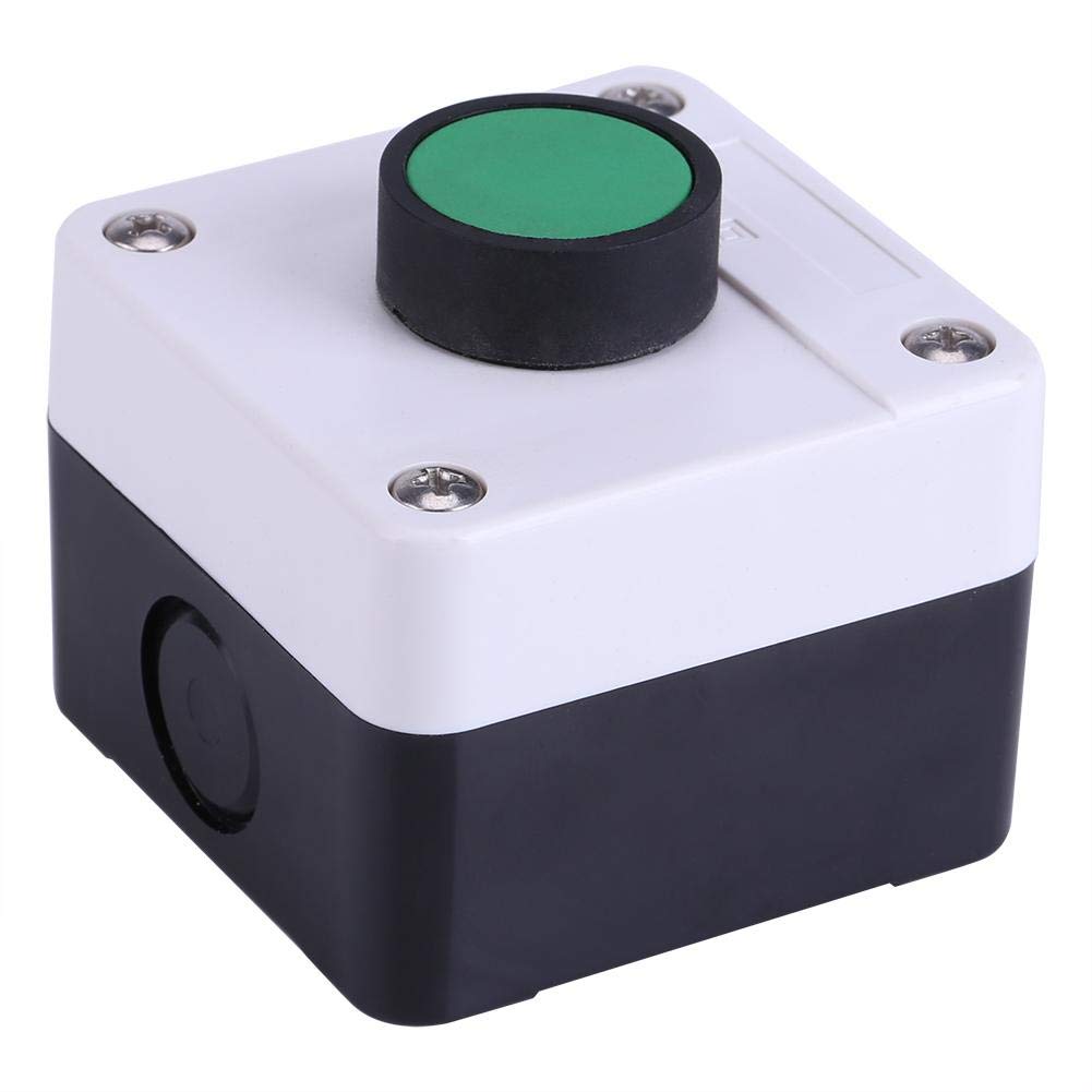 Kafuty Button Switch Box - One Button Control Box IP54 Weatherproof Green Push Button exit button automatic gate opener