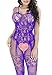 Sexy Strap Floral Open Fishnet Bodystocking Plus Size Bodysuit For Women