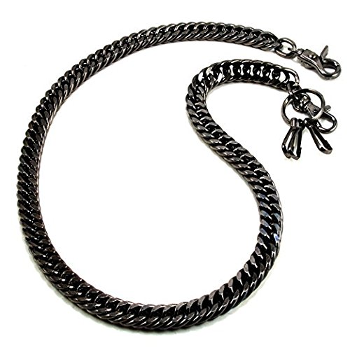 Doublek Heavy Biker Trucker Keychain Key Jean Wallet Chain (20") BLK CS1120BLK
