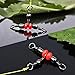 Sougayilang 3 Way Barrel Swivel Fishing Swivel Tangle Fishing Tackle Accessories Pack of 100pcs-Style #1