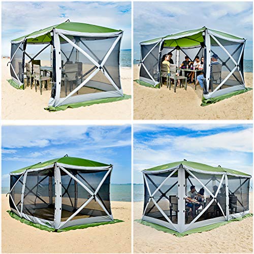 Zhyaj Großes Party-Pavillon-Zelt - 2X4M Wasserdichtes, UV-Beständiges Outdoor-Veranstaltungszelt Mit Moskitonetz… – Bild 3