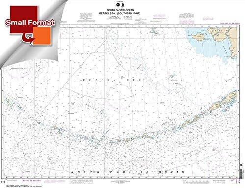 Paradise Cay Publications NOAA Chart 513: Bering Sea Southern Part 21.00 x 27.37 (SMALL FORMAT WATERPROOF)