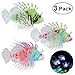 UEETEK Aquarium Fish Tank Decorations, Silicone Lionfish Fake Fish Floating Decorations Ornament Glow-Pack of 3