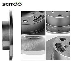 SCITOO 2pcs Rear Slotted Brake Rotors Brakes Kit