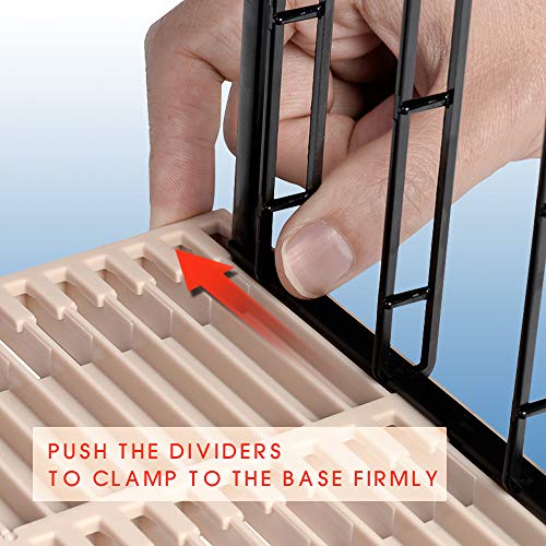 EVERIE Weight-Added Sous Vide Rack Divider for Sous Vide Even Heating, 5 Count Plastic Dividers and 2 Stainless Steel Sous Vide Weights, Black - Thumbnail 5